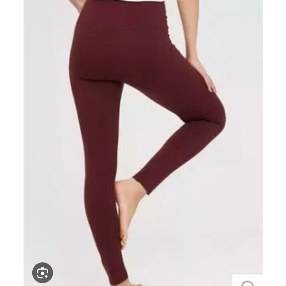 Aerie burgundy high rise leggings medium long - Picture 2 of 10